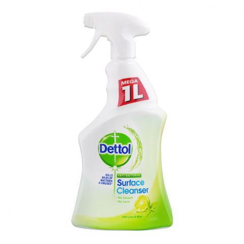 Dettol Surface Cleaner Lime & Mint, Trigger 1000ml