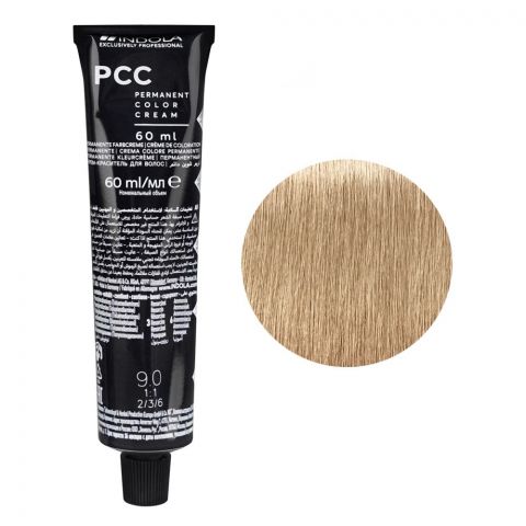 Indola PCC Natural Permanent Hair Color Cream, 60ml, 9.0 Very Light Blonde