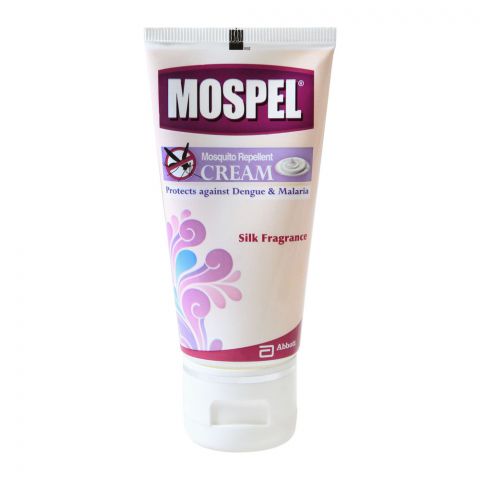 Mospel Mosquito Repellent Cream, Silk Fragrance, Protects Against Dengue & Malaria, 45ml