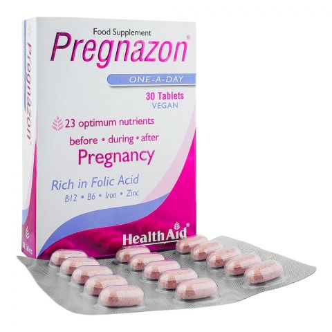 Nutra Zone Healthcare Pregnazone One A Day Tablet, 30-Pack