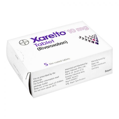 Bayer Pharmaceuticals Xarelto Tablet, 10mg, 5-Pack