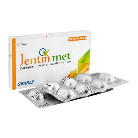 Searle Jentin Met Tablet, 50mg/1000mg, 14-Pack