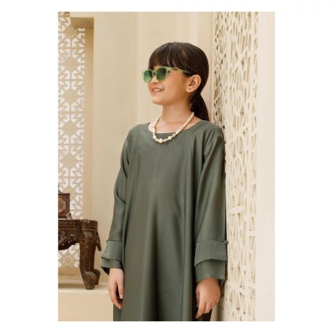 Affinity Vintage Green Abaya, For Kids