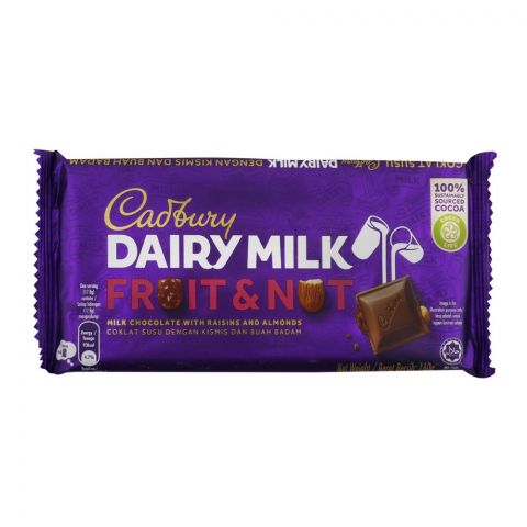 Cadbury Dairy Milk Fruit & Nut Chocolate, 160g