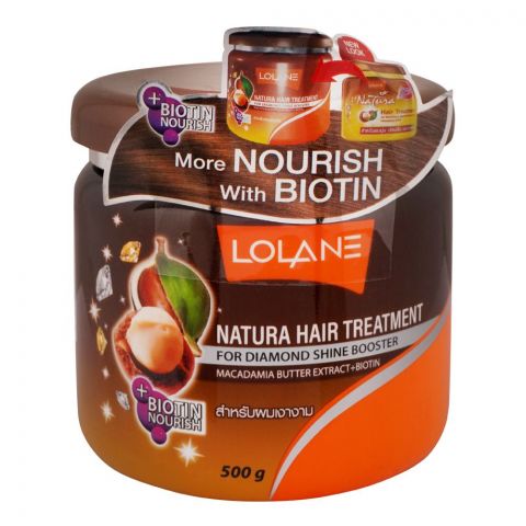 Lolane Natura Macadamia Butter + Biotin Hair Treatment, 500g