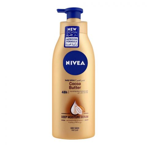Nivea Cocoa Butter Dry Skin Body Lotion, With Deep Moisture Serum, 400ml