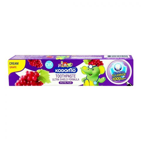 Kodomo Ultra Shield Formula Cream Toothpaste, Grape, 40g