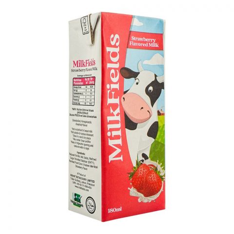 Milk Fields Strawberry Flavored Milk, 180ml