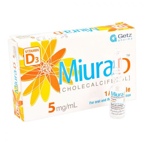Getz Pharma Miura-D Injection, For Oral & IM Administration, 5mg/ML, 5-Pack