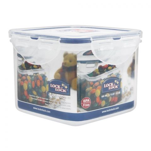 Lock & Lock Air Tight Square Tall Food Container, 680ml, LLHPL851