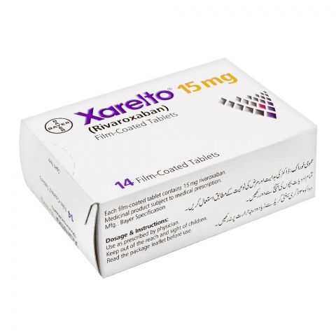 Bayer Pharmaceuticals Xarelto Tablet, 15mg, 14-Pack