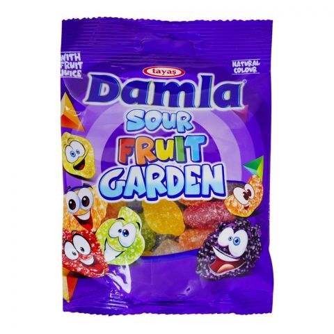 Tayas Damla Sour Gummy Fruit Garden, Jelly Beans, 80g