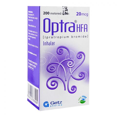 Getz Pharma Optra HFA Inhaler, 20mcg, 200 Metered Doses