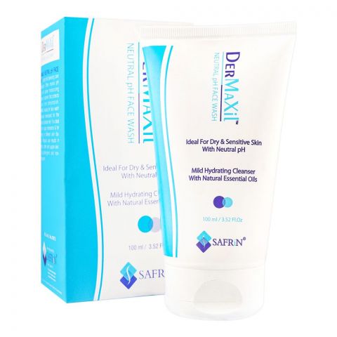 Safrin Skin Care Dermaxil Face Wash, With Neutral pH, For Dry & Sensitive Skin, 100ml