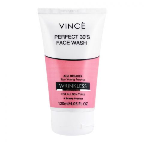 Vince Perfect 30's Age Breaker Wrinkless Face Wash, All Skin Types, 120ml