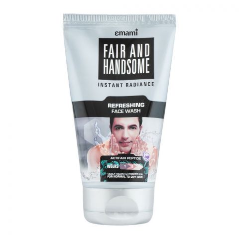 Emami Fair & Handsome Refreshing Face Wash, For Normal To Dry Skin, 100g