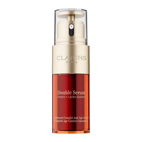Clarins Paris Double Serum Complete Age Control Concentrate, Hydric + Lipdic System, 50ml