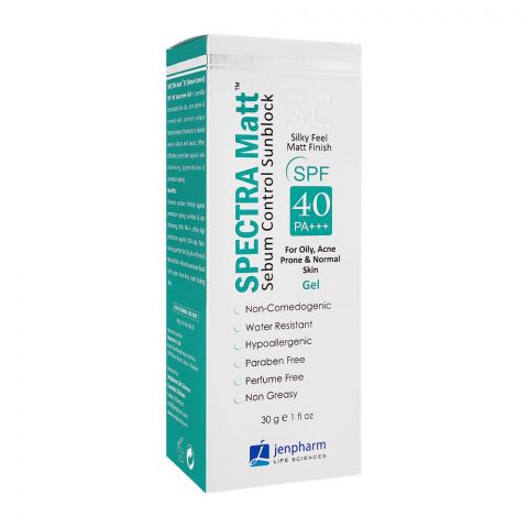 Jen Pharm Spectra Matt Sunblock SPF-40, For Oily/Acne Prone & Normal Skin, 30g