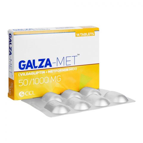 CCL Pharmaceuticals Galza-Met Tablet, 50/1000mg, 14 Tablets