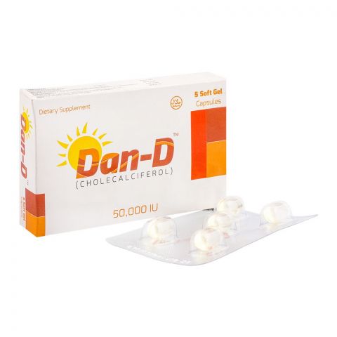 CCL Pharmaceuticals Dan-D Soft Gel Capsules, 50000IU, 5-Pack