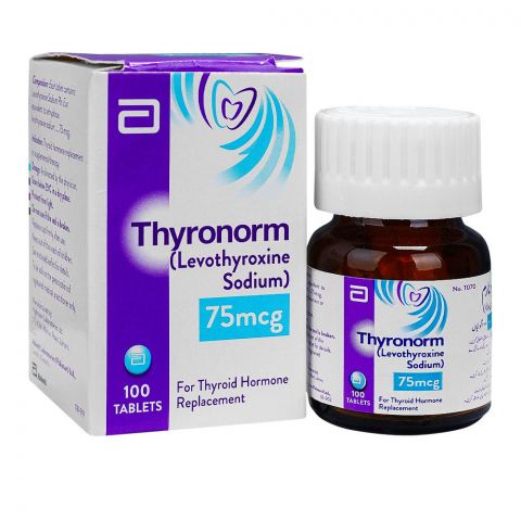 Abbott Thyronorm Tablet, 75mg, 100-Pack