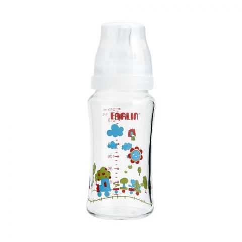 Farlin Mom Fit Anti-Colic Design Wide Neck Glass Feeding Bottle, 240ml, ABB-4B001-24