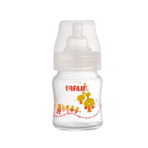 Farlin Mom Fit Anti-Colic Wide Neck Glass Feeding Bottle, 0m+, 120ml, ABB-B001-12