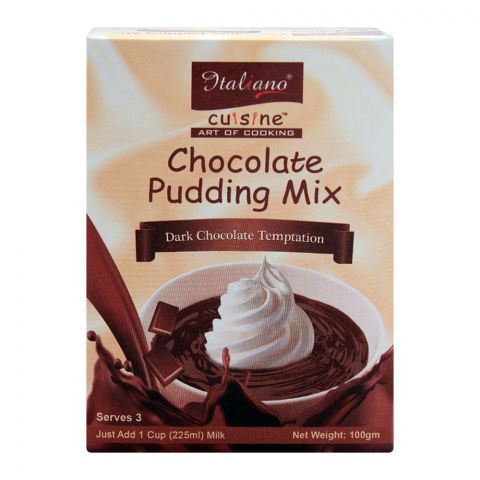 Italiano Chocolate Pudding Mix, Dark Chocolate Temptation, 100g