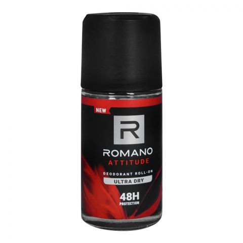 Romano Attitude Ultra Dry 48H Deodorant Roll-On, For Men, 50ml