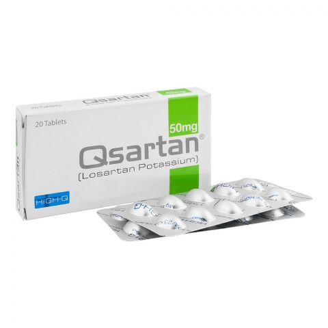 High-Q Pharmaceuticals Qsartan Tablet, 50mg, 20-Pack