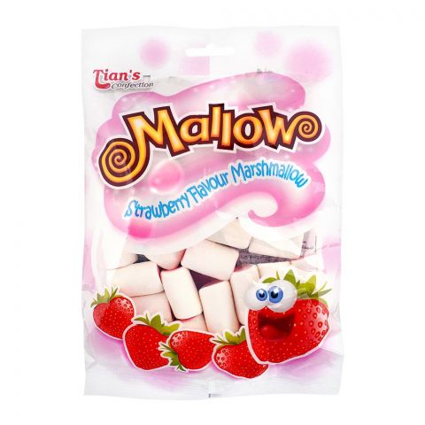 Tian's Confections Mallow, Strawberry Flavour Marshmallow, 80g