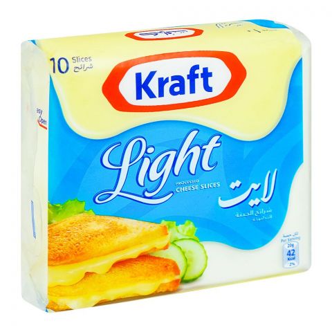 Kraft Light Cheese Slices, 200g, 10-Pack
