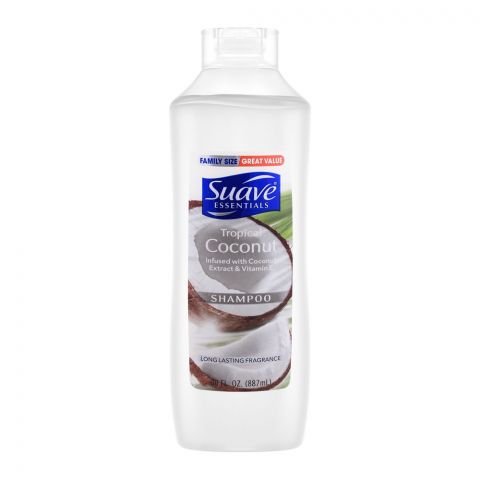 Suave Tropical Coconut Nourishing Shampoo, Infused With Coconut & Vitamin E, 887ml