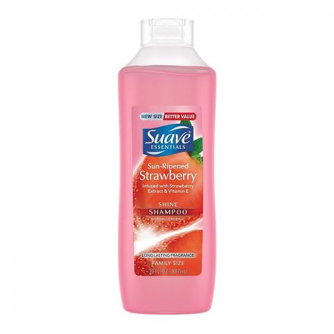 Suave Sun-Ripened Strawberry She Shampoo, Hypoallergenic, Strawberry Extract & Vitamin E, 887ml