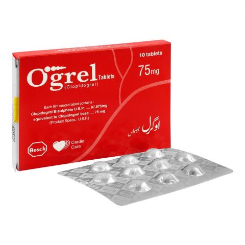 Bosch Pharmaceuticals Ogrel Tablet, 75mg, 10-Pack