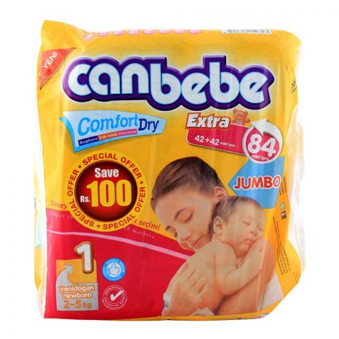 Canbebe Jumbo New Born No. 1 2-5 KG 84-Pack