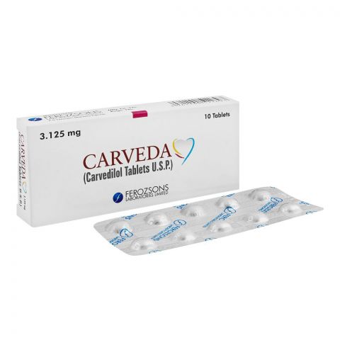 Ferozsons Laboratories Carveda Tablet, 3.125mg, 10-Pack