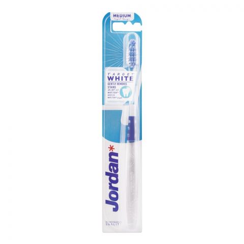 Jordan Target White Toothbrush Medium, 10244