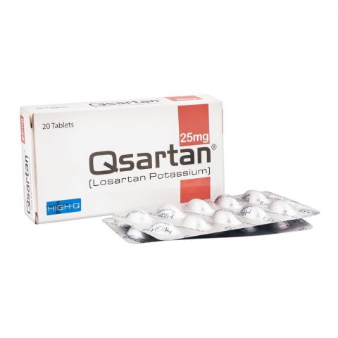 High-Q Pharmaceuticals Qsartan Tablet, 25mg, 20-Pack