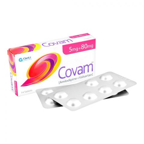 Getz Pharma Covam Tablet, 5mg + 80mg, 14-Pack