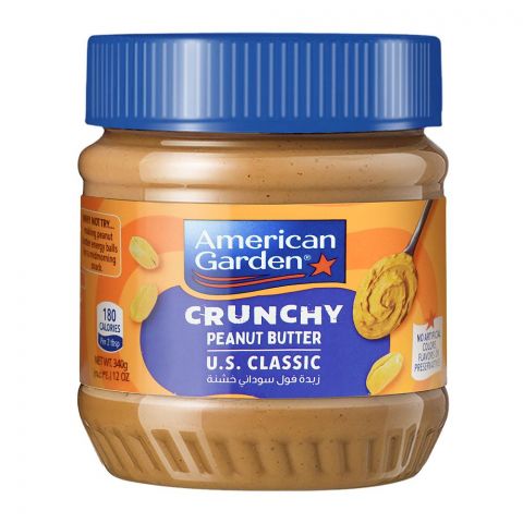 American Garden Crunchy Peanut Butter, 340g