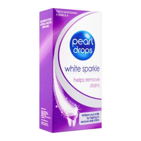 Pearl Drops White Sparkle Toothpaste, Removes Stains, 50ml