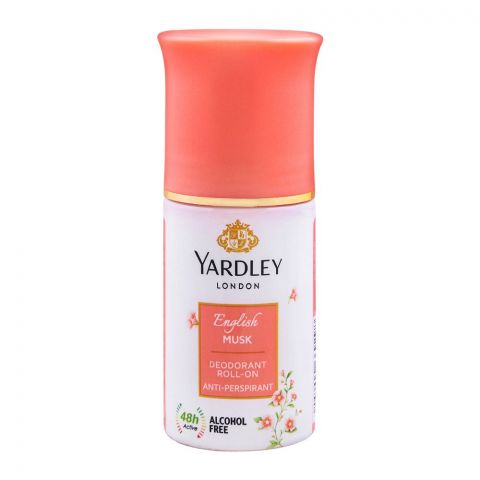 Yardley English Musk Roll-On Deodorant, For Men, 50ml