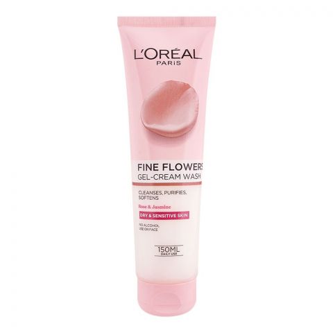 L'Oreal Paris Fine Flowers Gel Cream Face Wash, For Dry & Sensitive Skin, 150ml