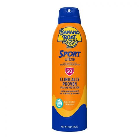 Banana Boat Sport SPF50+ Clear Sunscreen Spray, 170g