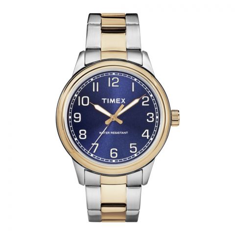 Timex Men's Blue Dial Stainless Steel New England Watch - TW2R36600