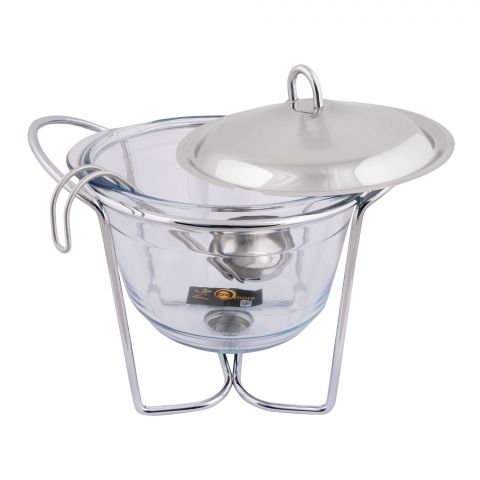 Food Warmer With Glass Dish, 4 Liters With Candle Warmer, K-610