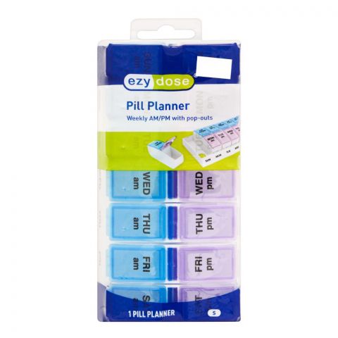 Ezy Dose Weekly AM/PM Pill Planner, With Pop-Outs, Small, 67054
