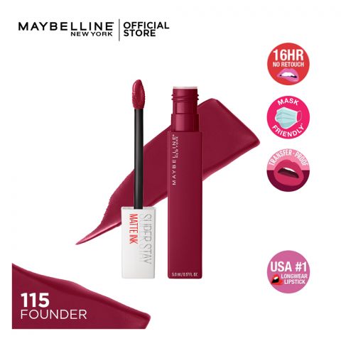 Maybelline Superstay Matte Ink Lipstick 115 Founder