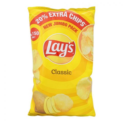 Lay's Classic Salted Chips, New Jumbo Pack, 120g